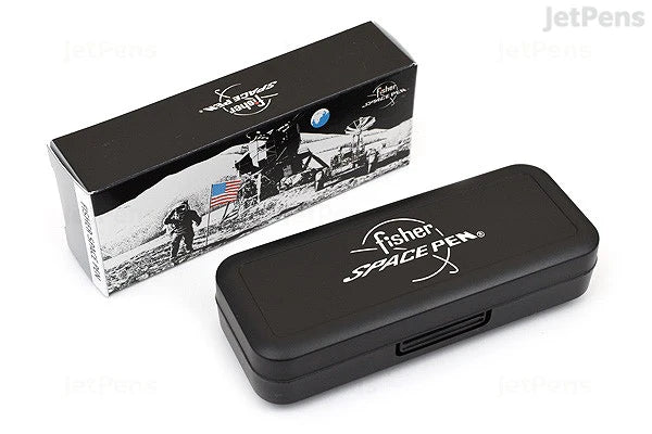 Fisher Space Bullet - Black with D Ring and Black Fisher Lanyard Neck Chain Pen
