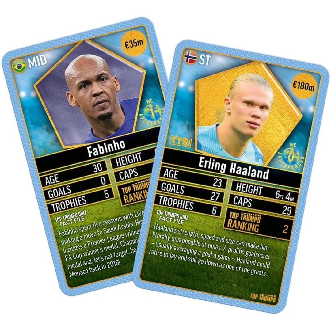 World Football Stars Top 200 - Pack 3 Top Trumps Card Game