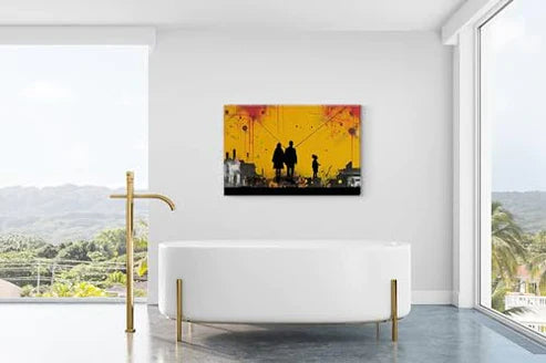 Banksy Inspired Rack & Ruin Canvas