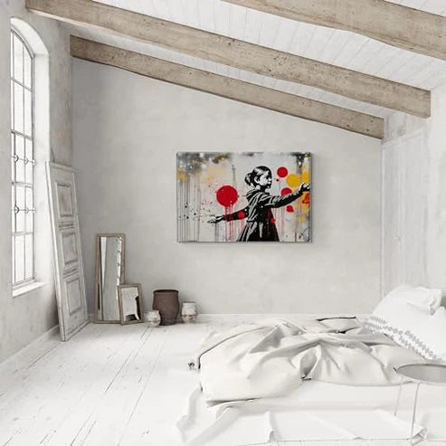 Banksy Inspired Splash Dance Canvas