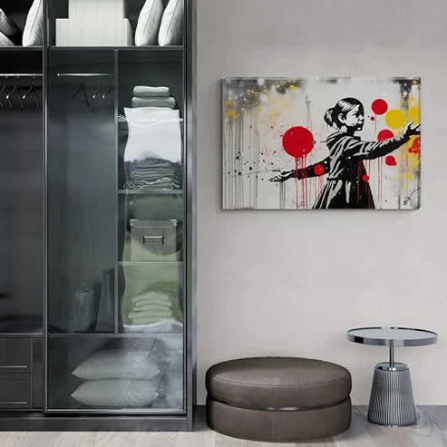 Banksy Inspired Splash Dance Canvas