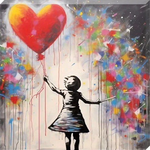 Banksy Inspired Girl With Balloon Canvas