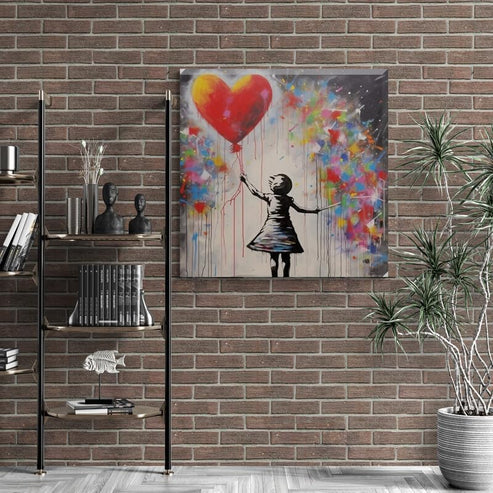 Banksy Inspired Girl With Balloon Canvas