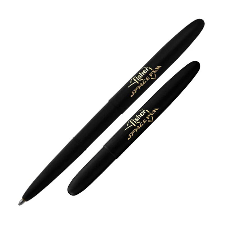 Fisher Space Bullet - Black Laser Engraved Logo Pen