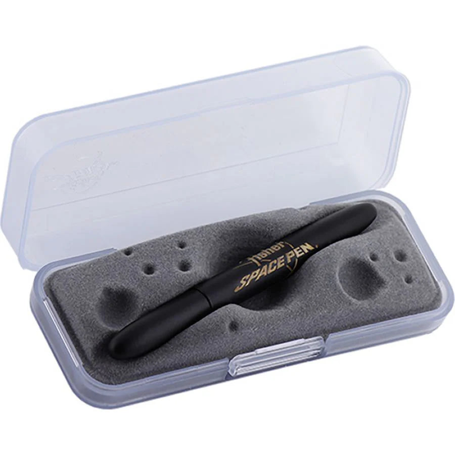 Fisher Space Bullet - Black Laser Engraved Logo Pen