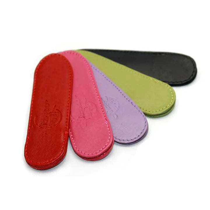 Fisher Space - Small Fuchsia Leather Pen Case with Logo