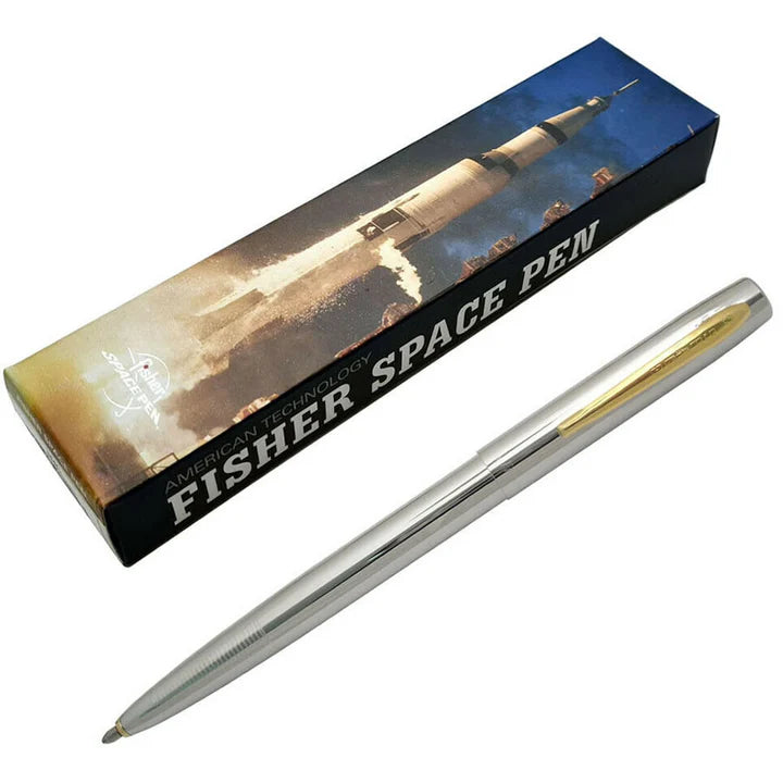 Fisher Space - Chrome with Gold Trim Cap-O-Matic Space Pen