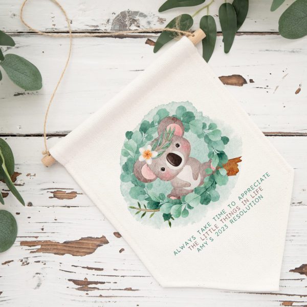 Personalised Koala Pennant Flag