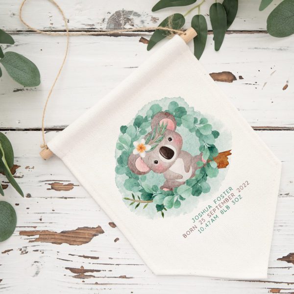Personalised Koala Pennant Flag