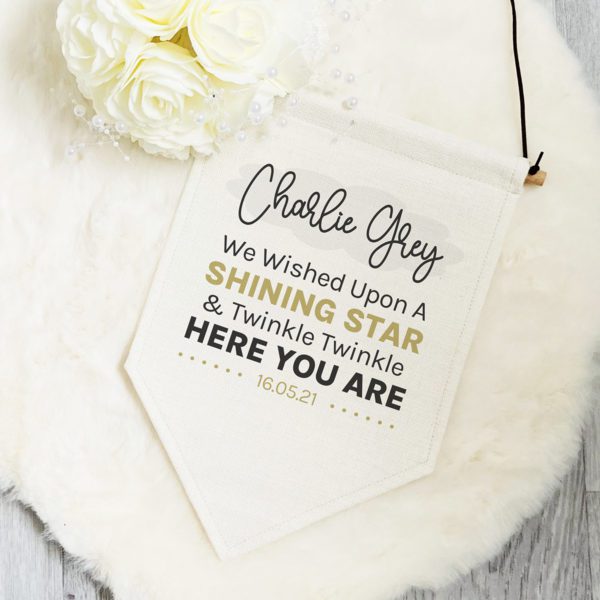 Twinkle Twinkle Personalised Pennant Flag