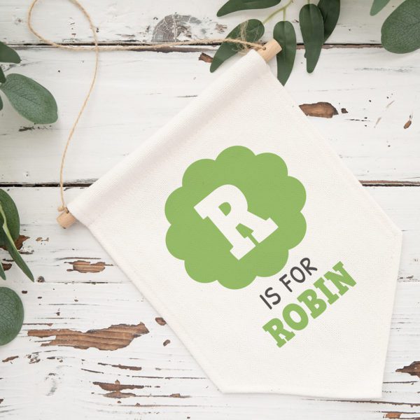 Bubble Alphabet Personalised Pennant Flag