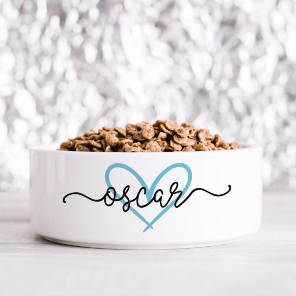 Blue Script Personalised Pet Bowl