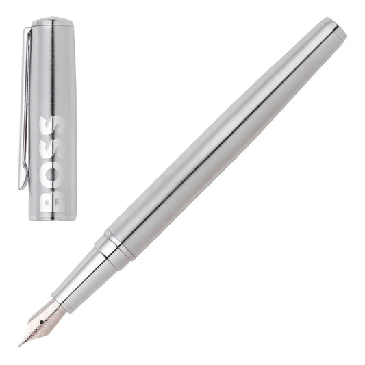 Hugo Boss Label Chrome Fountain Pen