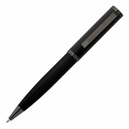Hugo Boss Formation Herringbone Gunmetal Ballpoint Pen