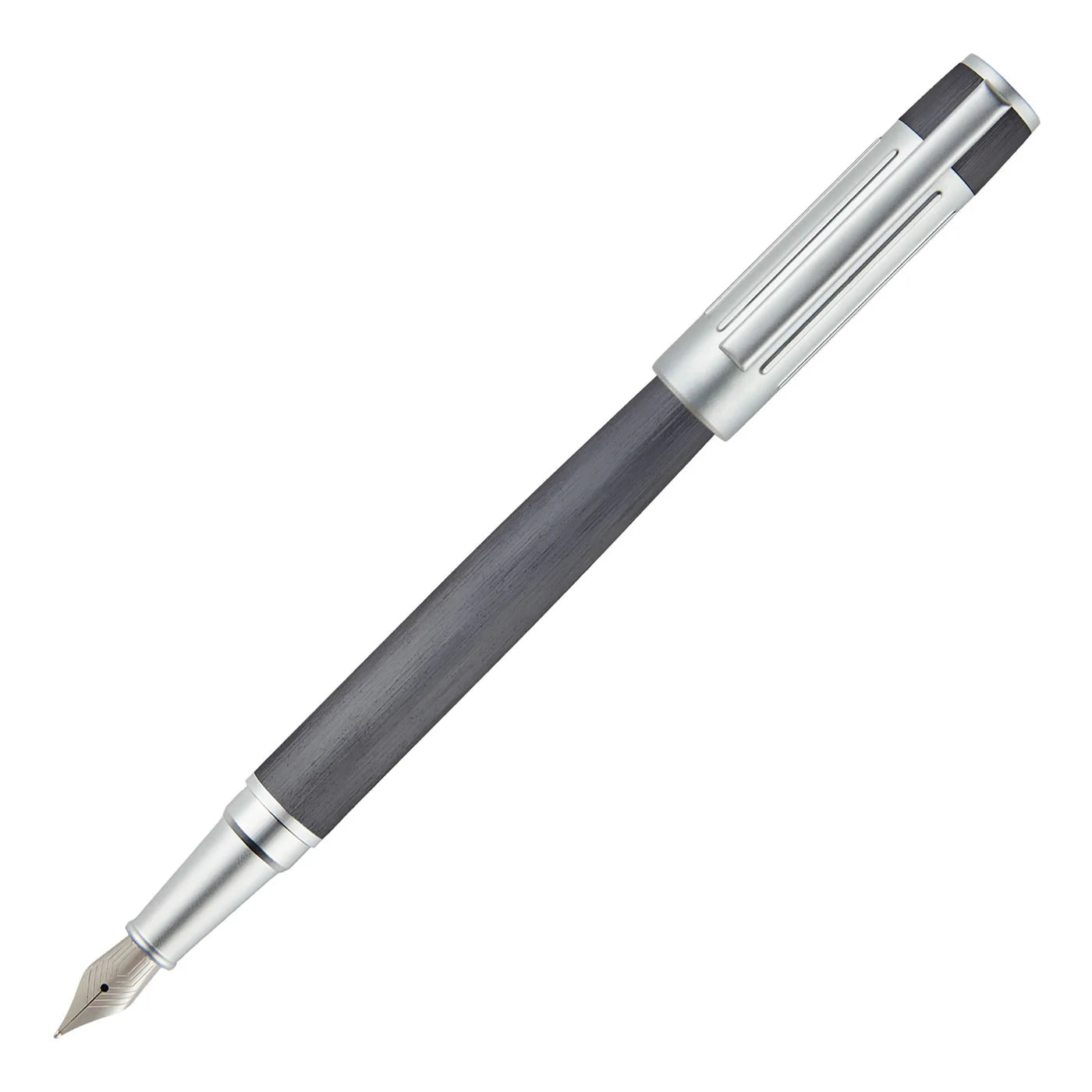 Hugo Boss Gear Ribs Gunmetal Fountain Pen