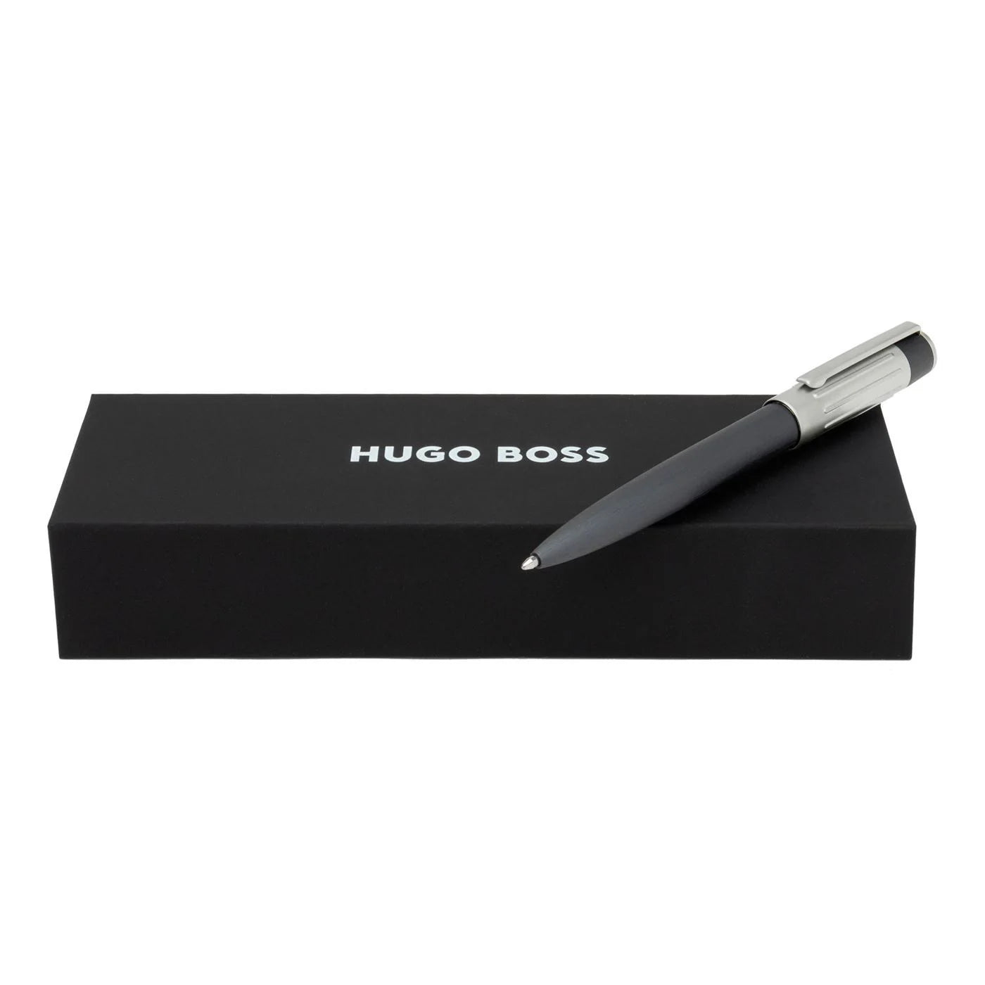 Hugo Boss Gear Ribs Gunmetal Ballpoint Pen