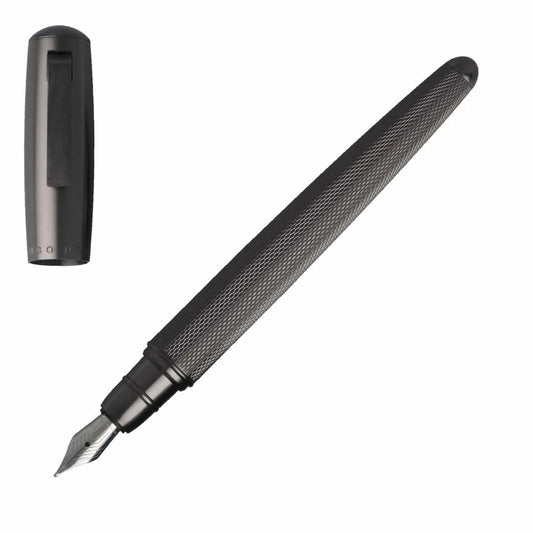 Hugo Boss Pure Matte Dark Chrome Fountain Pen
