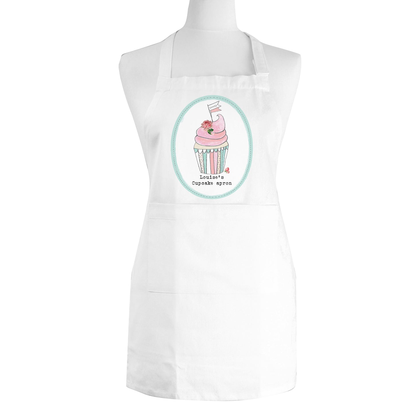 Personalised Vintage Pastel Cupcake Childrens Apron