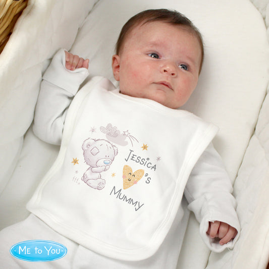 Personalised Tiny Tatty Teddy Heart Baby Bib