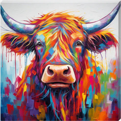 Eleanor Colourful Highland Scottish Wall Art Canvas