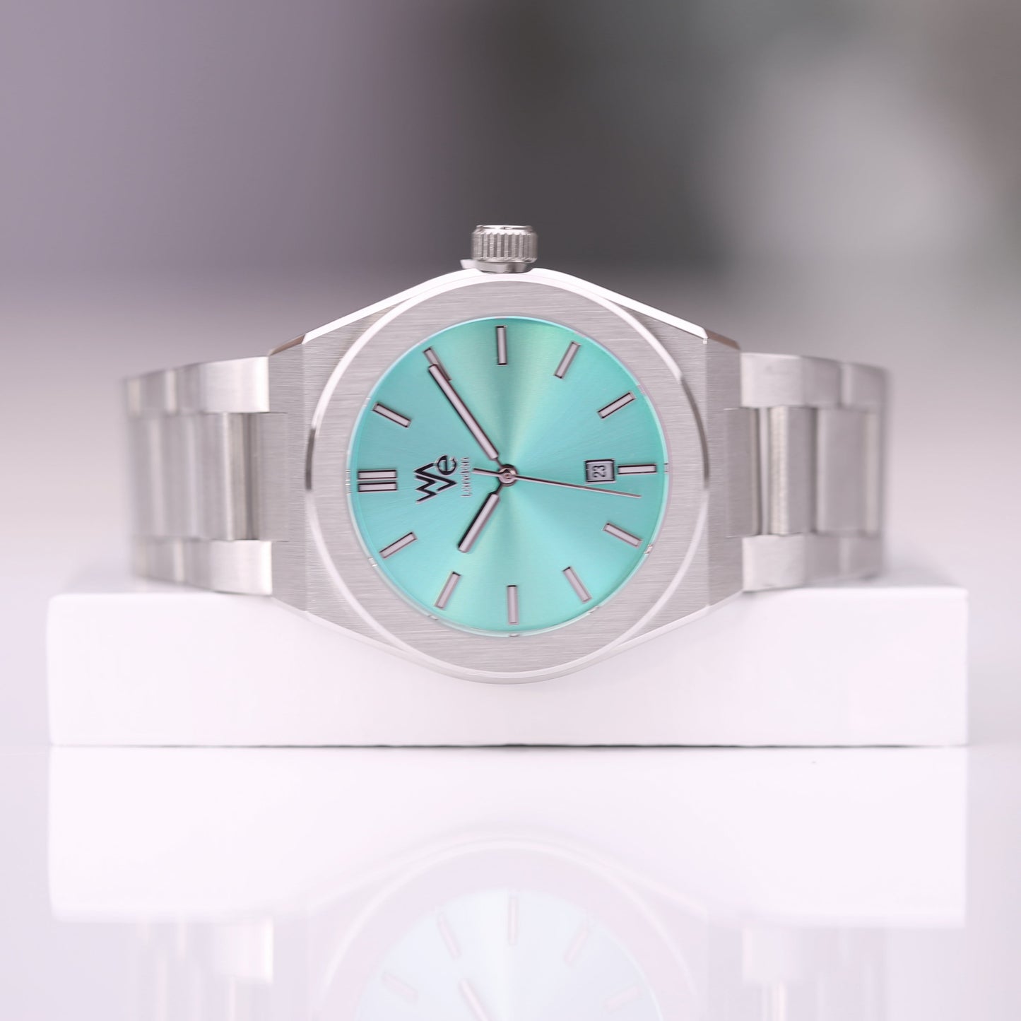 Wave by Architect in Ocean Blue - Handwriting Engraving