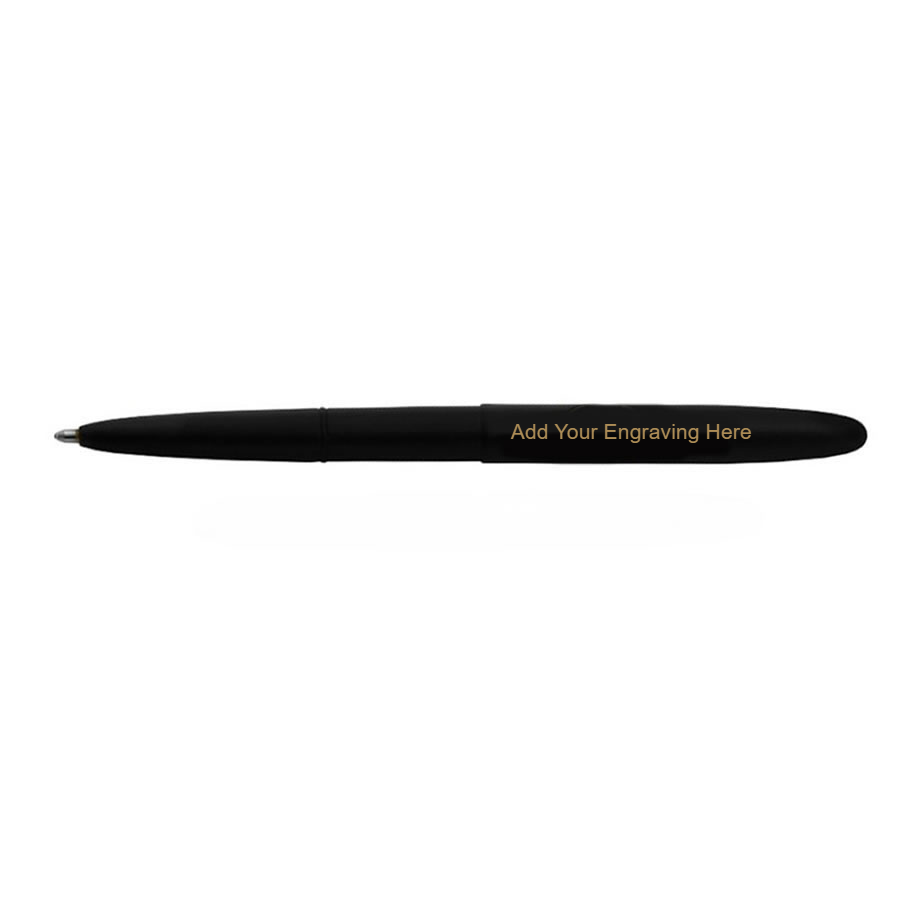 Fisher Space Bullet - Black Laser Engraved Logo Pen