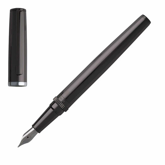 Hugo Boss Gear Metal Dark Chrome Fountain Pen