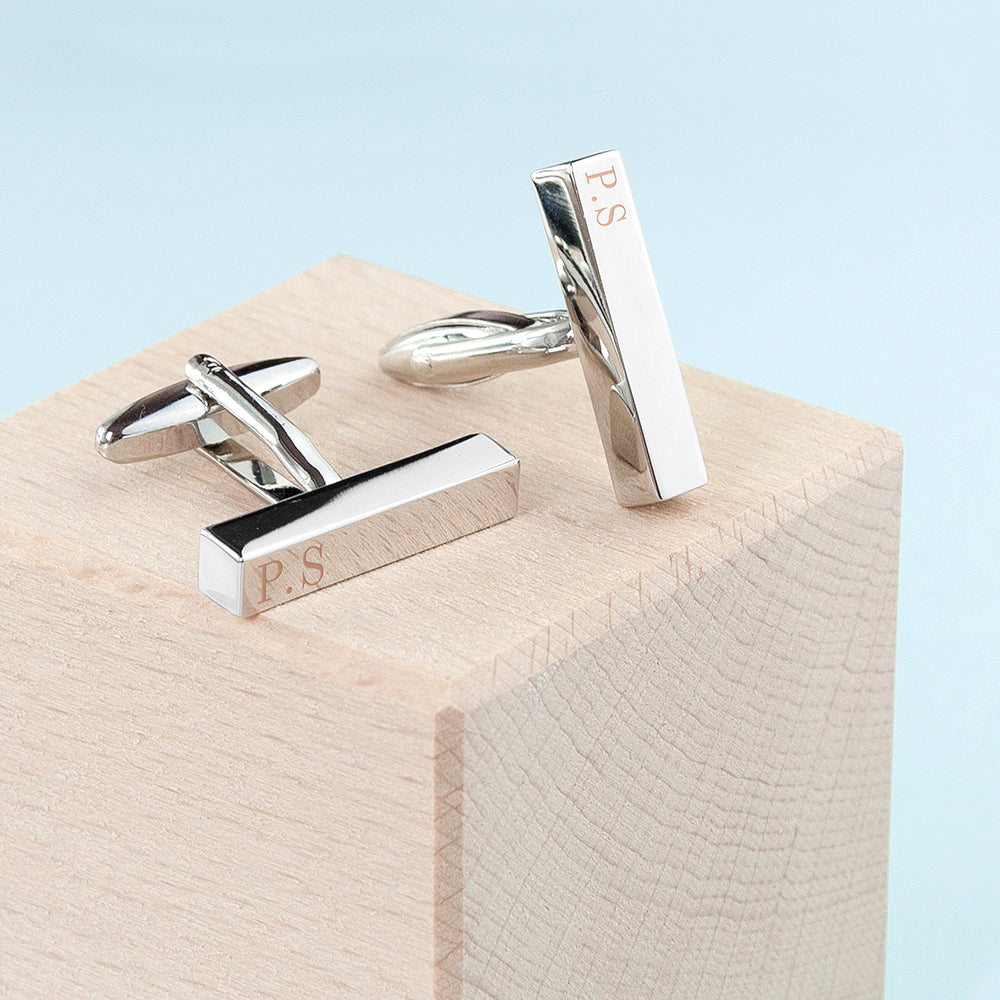 Personalised Rose Gold Monogram Cufflink Set