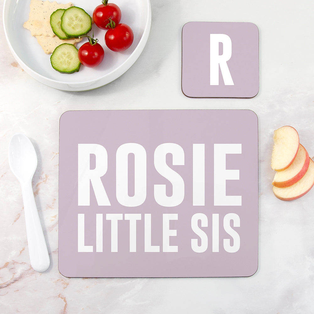Girl’s Personalised Sis Placemat Set