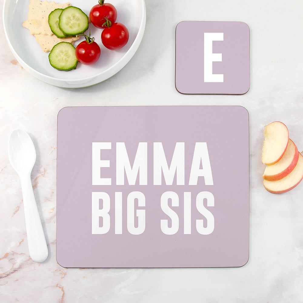 Girl’s Personalised Sis Placemat Set