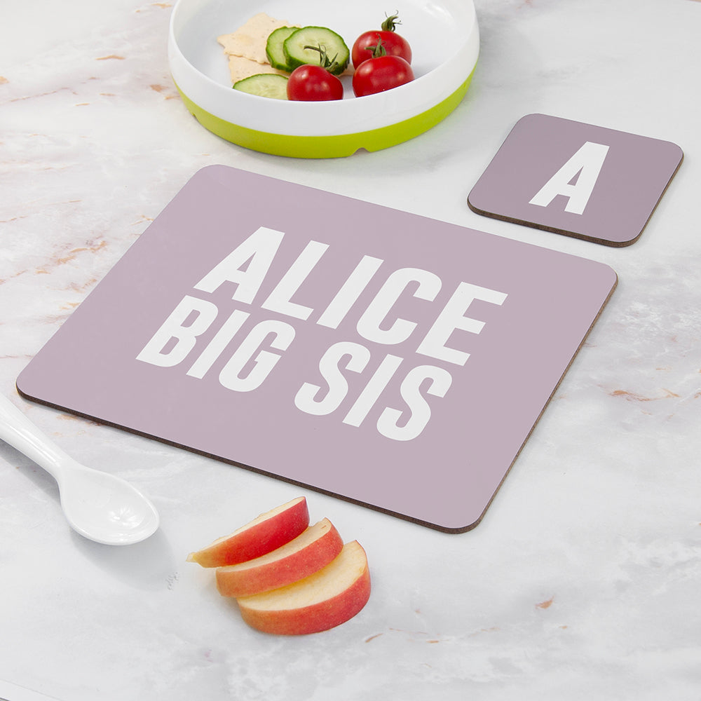Girl’s Personalised Sis Placemat Set