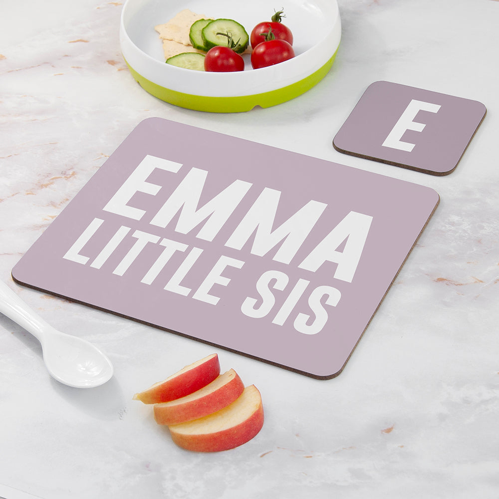 Girl’s Personalised Sis Placemat Set