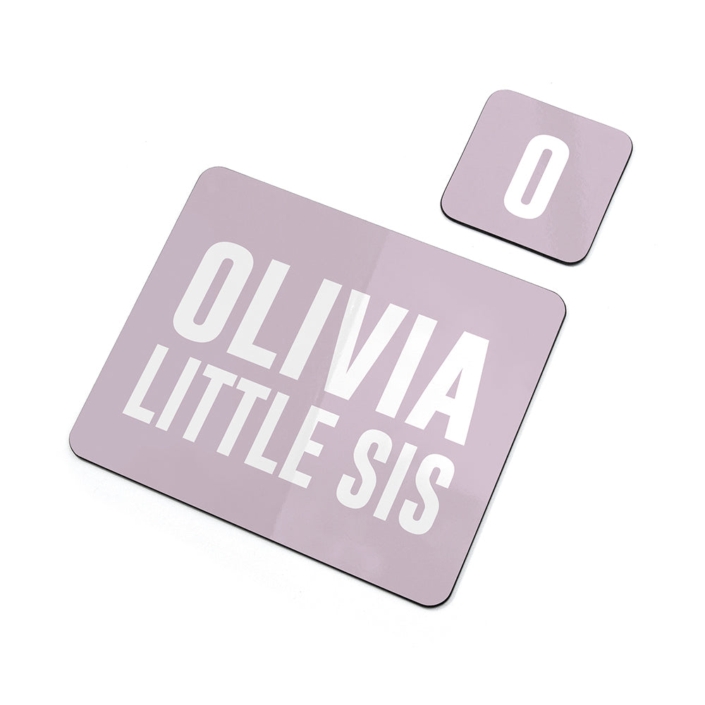Girl’s Personalised Sis Placemat Set