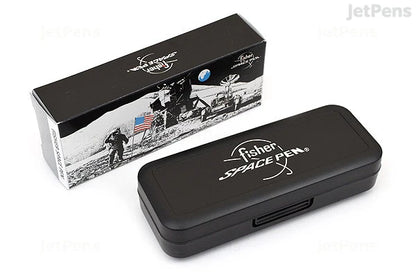 Fisher Space Bullet - Black with D Ring and Black Fisher Lanyard Neck Chain Pen