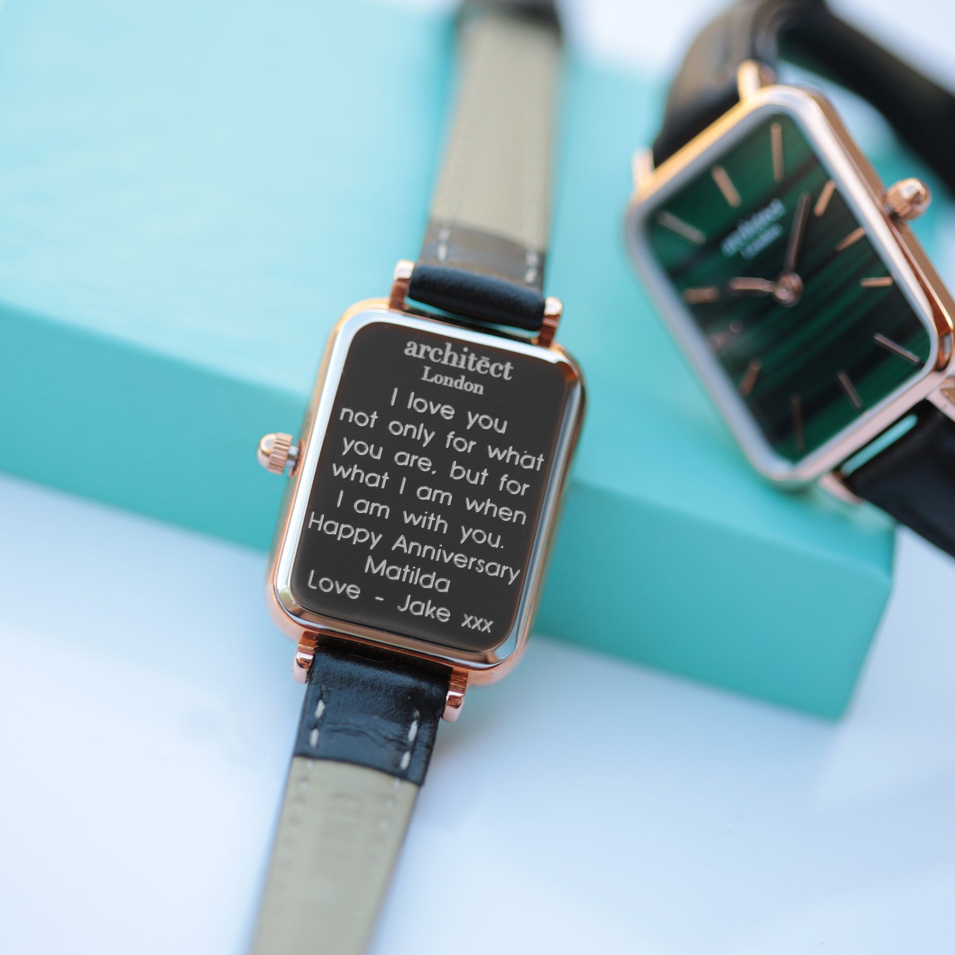 Ladies Architēct Lille - Pine Green - Modern Font Engraving - Wear We Met