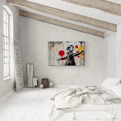 Banksy Inspired Splash Dance Canvas