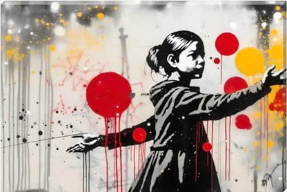 Banksy Inspired Splash Dance Canvas
