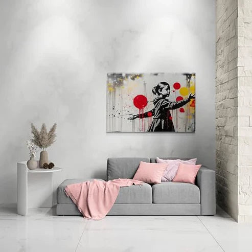 Banksy Inspired Splash Dance Canvas