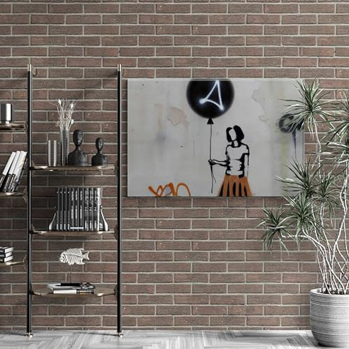 Banksy Inspired Girl With Black Balloon Canvas