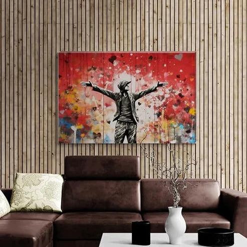 Banksy Inspired One Man Army Canvas