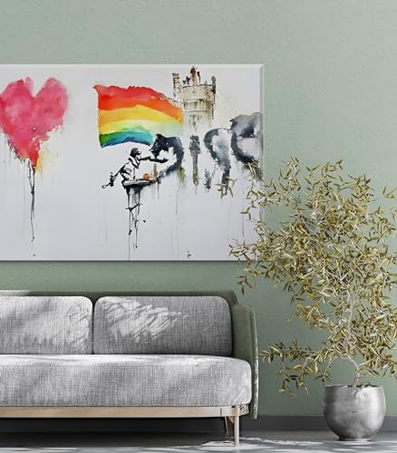 Banksy Inspired Pride In The Palace Canvas