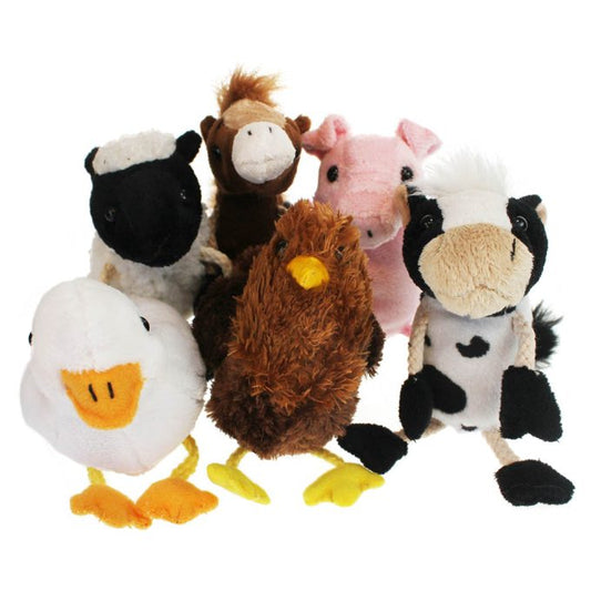 Farm Animals Set of 6  Finger Puppets