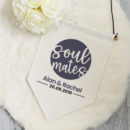 Soulmates Personalised Pennant Flag