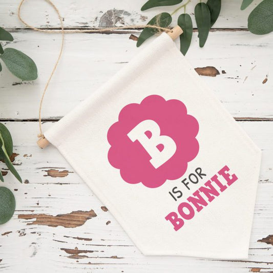 Bubble Alphabet Personalised Pennant Flag