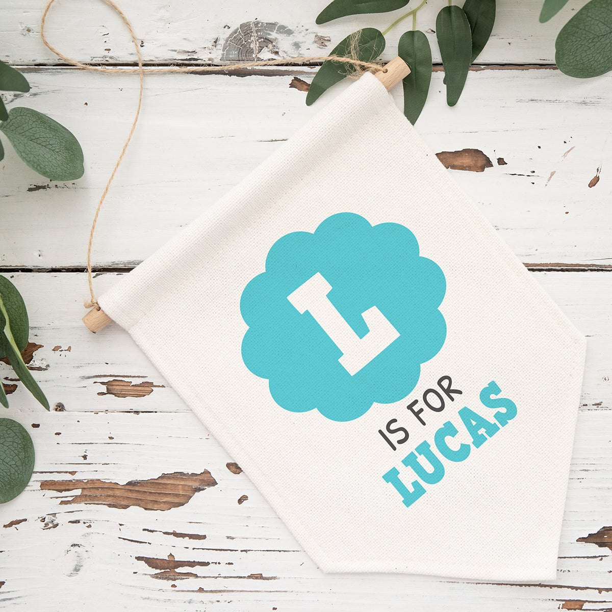 Bubble Alphabet Personalised Pennant Flag