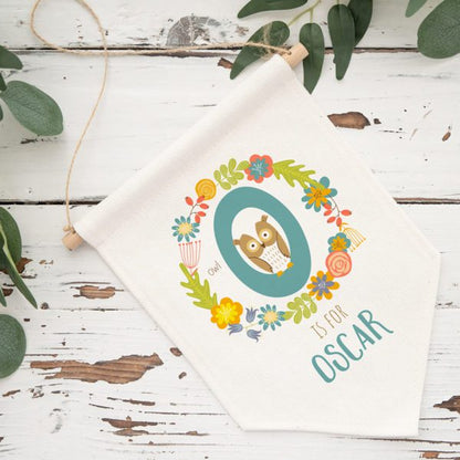 Animal Alphabet Personalised Pennant Flag
