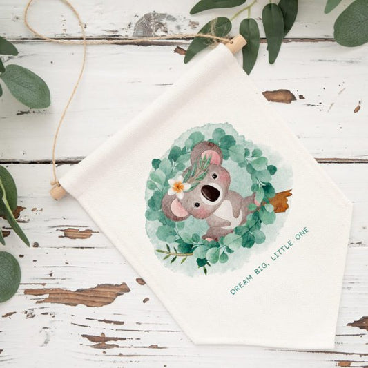 Koala Dream Big Pennant Flag