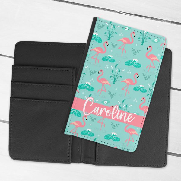 Fancy Flamingo Personalised Passport Cover