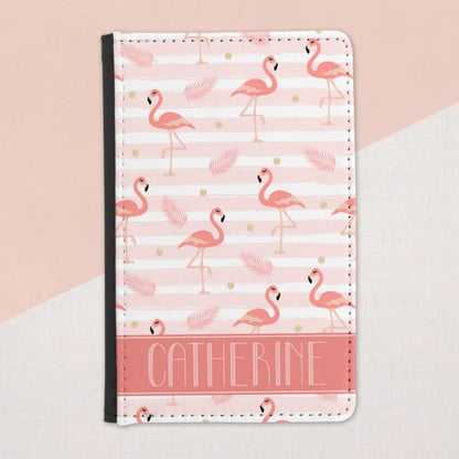 Dainty Flamingo Personalised Passport Cover