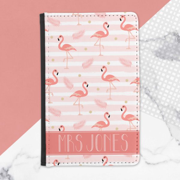Dainty Flamingo Personalised Passport Cover